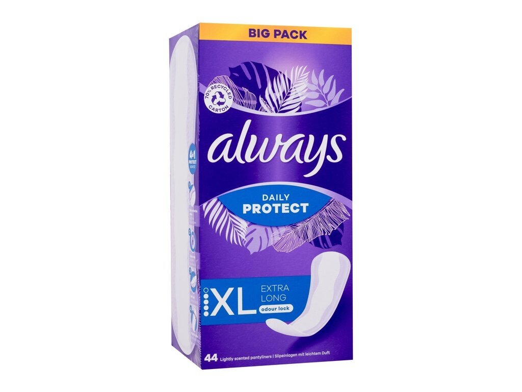 Always - Daily Protect Extra Long Odour Lock - For Women, 44 pc