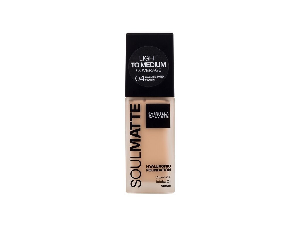 Gabriella Salvete - Soulmatte Hyaluronic Foundation 04 Warm Golden Sand - For Women, 30 ml