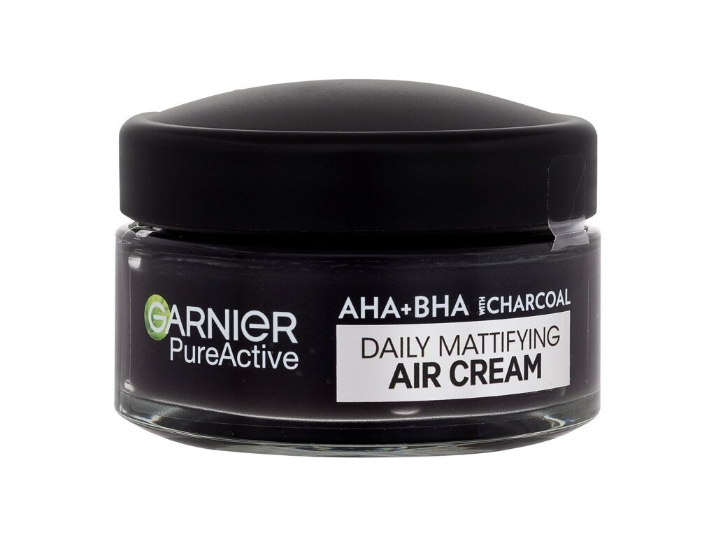 Garnier - Pure Active AHA + BHA Charcoal Daily Mattifying Air Cream - Unisex, 50 ml