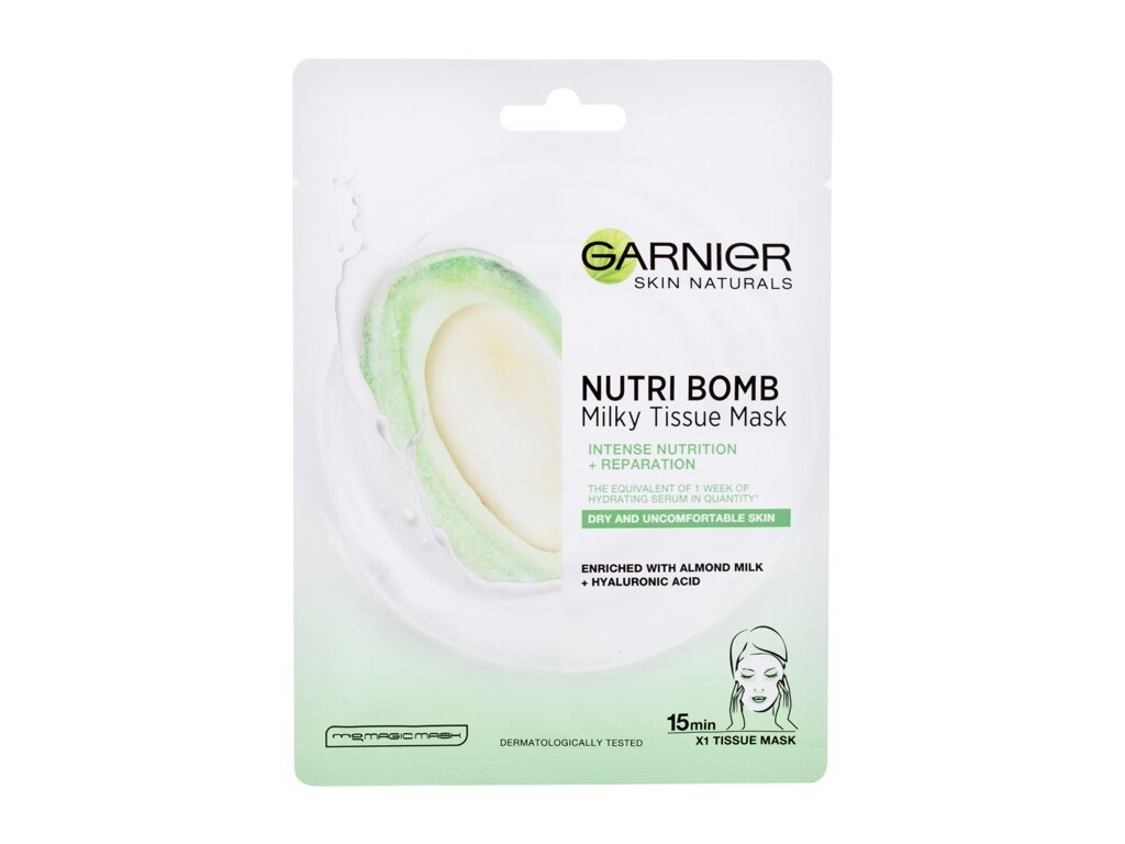 Garnier - Skin Naturals Nutri Bomb Almond Milk + Hyaluronic Acid - For Women, 1 pc