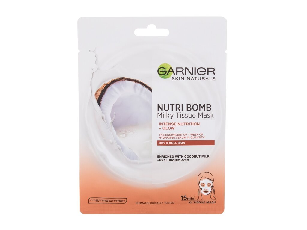 Garnier - Skin Naturals Nutri Bomb Coconut + Hyaluronic Acid - For Women, 1 pc