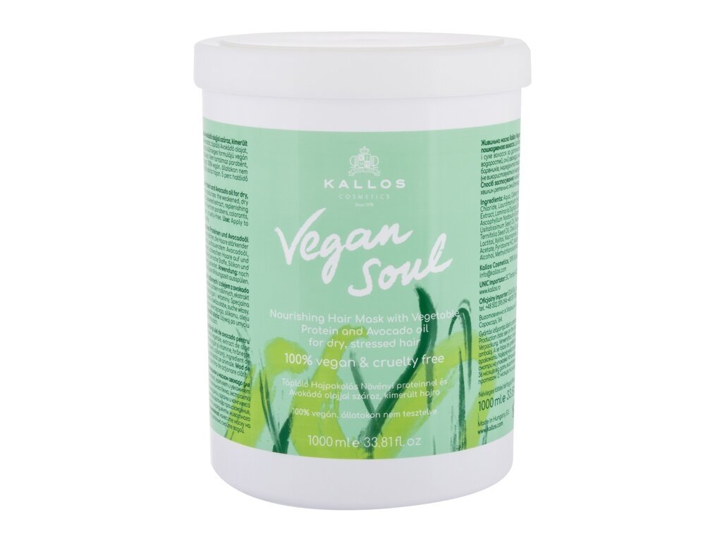 Kallos Cosmetics - Vegan Soul Nourishing - For Women, 1000 ml