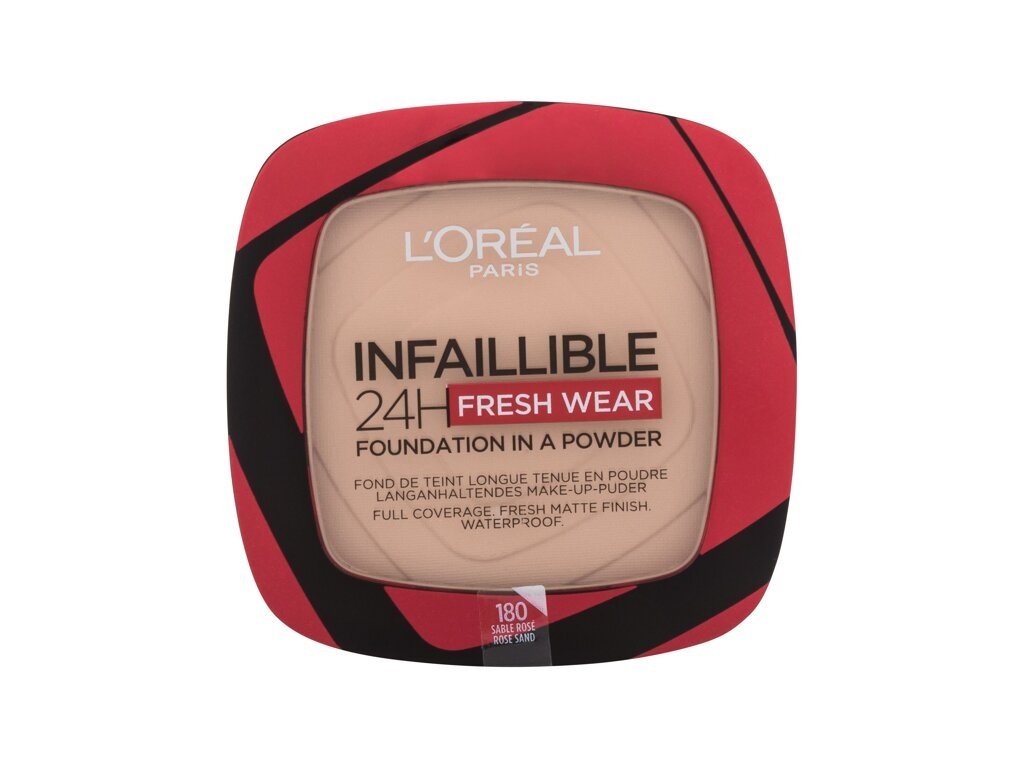 L'Oréal Paris - Infaillible 24H Fresh Wear Foundation In A Powder 180 Rose Sand - For Women, 9 g