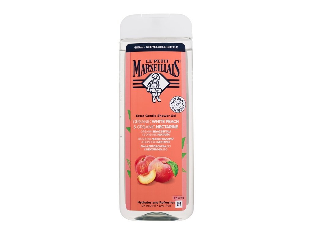 Le Petit Marseillais - Extra Gentle Shower Gel Organic White Peach & Organic Nectarine - Unisex, 400 ml