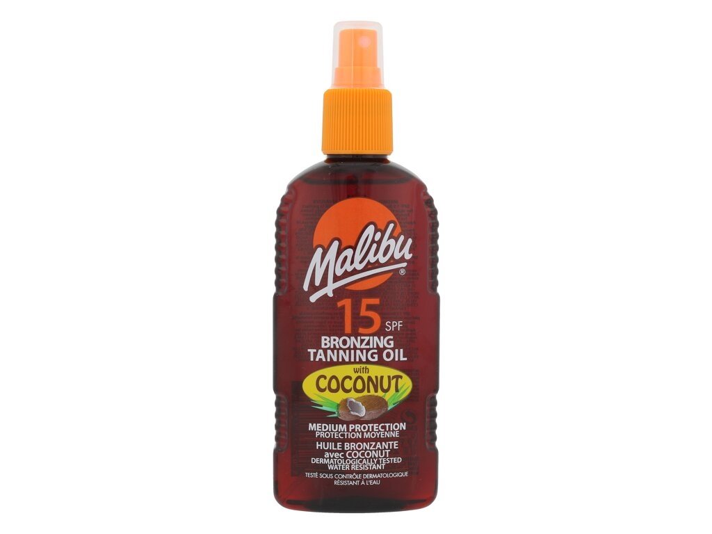 Malibu - Bronzing Tanning Oil Coconut SPF15 - For Women, 200 ml