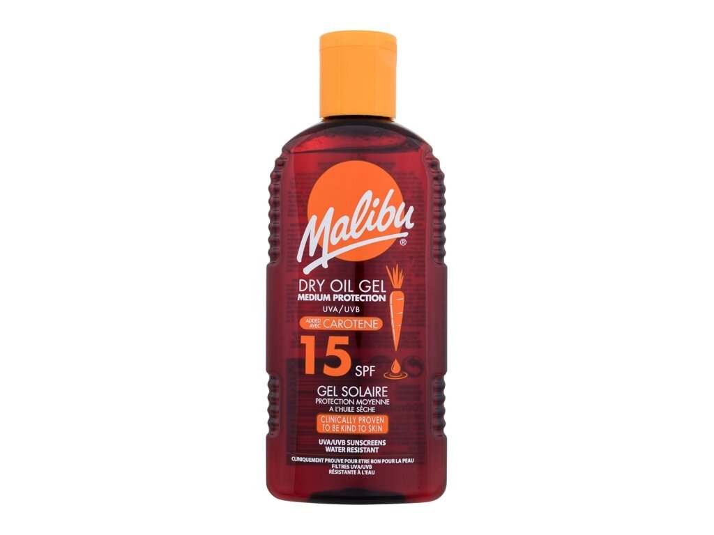 Malibu - Dry Oil Gel With Carotene SPF15 - Unisex, 200 ml