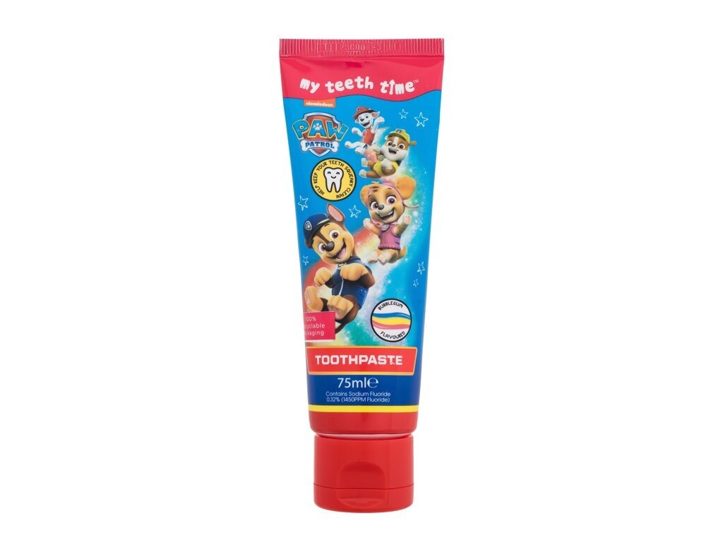 Nickelodeon - Paw Patrol Toothpaste Bubblegum - For Kids, 75 ml