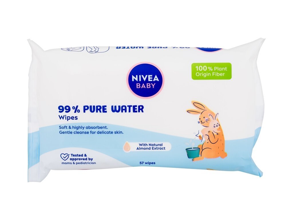 Nivea - Baby 99% Pure Water Wipes - For Kids, 57 pc