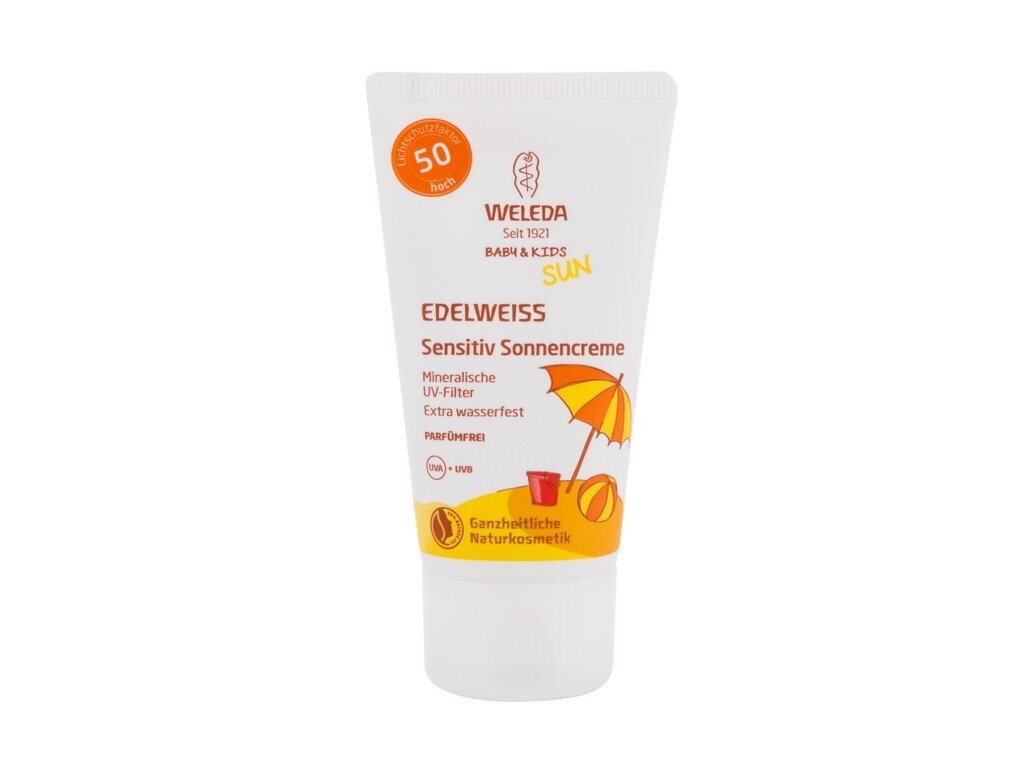 Weleda - Baby & Kids Sun Edelweiss Sunscreen Sensitive SPF50 - For Kids, 50 ml