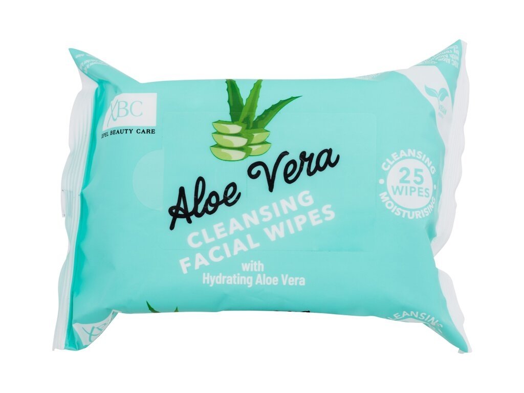 Xpel - Aloe Vera Cleansing Facial Wipes - For Women, 25 pc